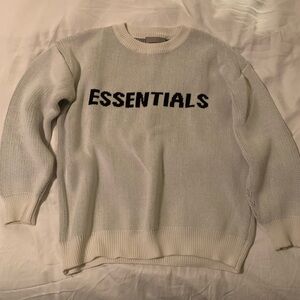 Fear of god Essentials Men's Cream Crewneck Sweater